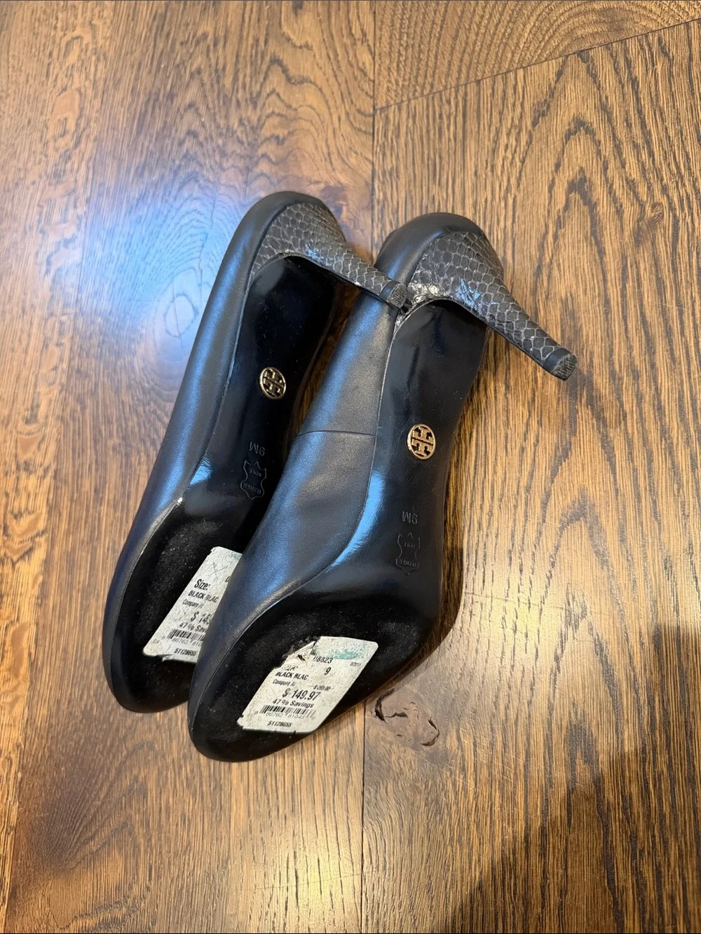 Tory Burch Black Women's Round-Toe Pumps
